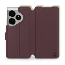 Phone Case Realme GT 6 - Design Burgundy with Platinum