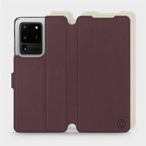 Phone Case Samsung Galaxy S20 Ultra - Design Burgundy with Platinum