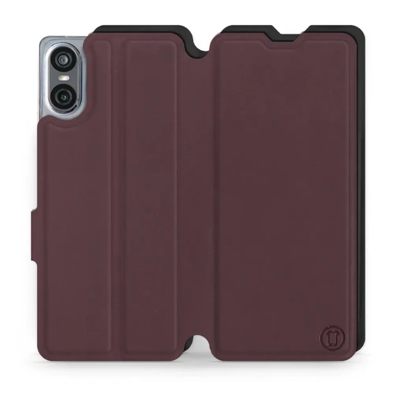Etui Soft Touch do Sony Xperia 10 VI - wzór Matowy burgund z czernią