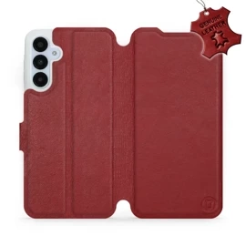 Phone Case Samsung Galaxy A25 5G - Design Dark Red Leather