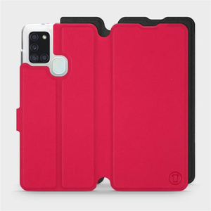 Etui Soft Touch do Samsung Galaxy A21S - wzór Żywa czerwień z czernią