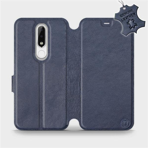 Phone Case Nokia 5.1 Plus - Design Blue Leather