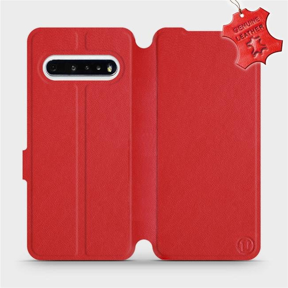 Phone Case LG V60 ThinQ 5G - Design Red Leather