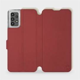 Phone Case Samsung Galaxy A32 4G - Design Dark Red with Platinum