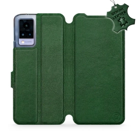Phone Case Vivo V21 5G - Design Green Leather