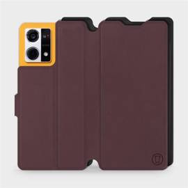 Phone Case Oppo Reno 7 4G - Design Burgundy with Black