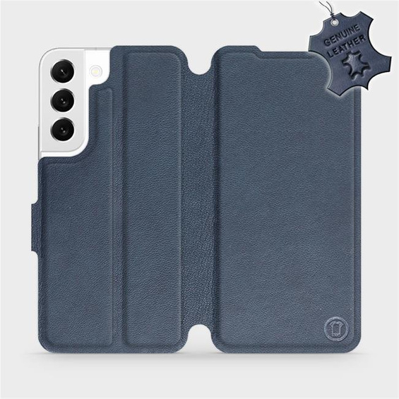 Phone Case Samsung Galaxy S22 - Design Blue Leather