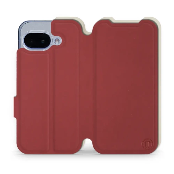 Etui Soft Touch do Google Pixel 9A - wzór Zachodząca czerwień z platyną