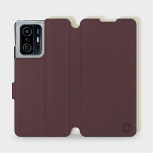 Phone Case Xiaomi 11T Pro - Design Burgundy with Platinum