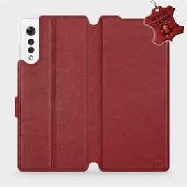Hülle für LG Velvet - Farbe Dark Red Leather