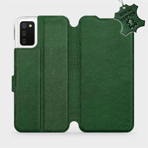 Phone Case Samsung Galaxy A03S - Design Green Leather