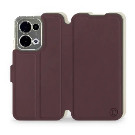 Phone Case OPPO Reno 13 - Design Burgundy with Platinum