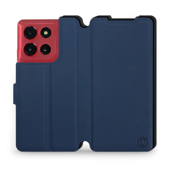 Hülle für Motorola Moto G86 Power 5G - Farbe Marine mit Schwarz