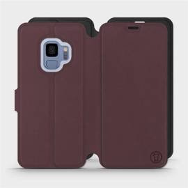 Phone Case Samsung Galaxy S9 - Design Burgundy with Black