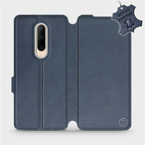 Etui ze skóry naturalnej do OnePlus 7 Pro - wzór Blue Leather