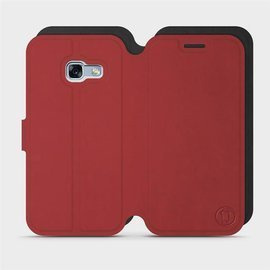 Phone Case Samsung Galaxy A3 2017 - Design Dark Red with Black