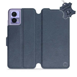 Phone Case Motorola Edge 30 Neo - Design Blue Leather
