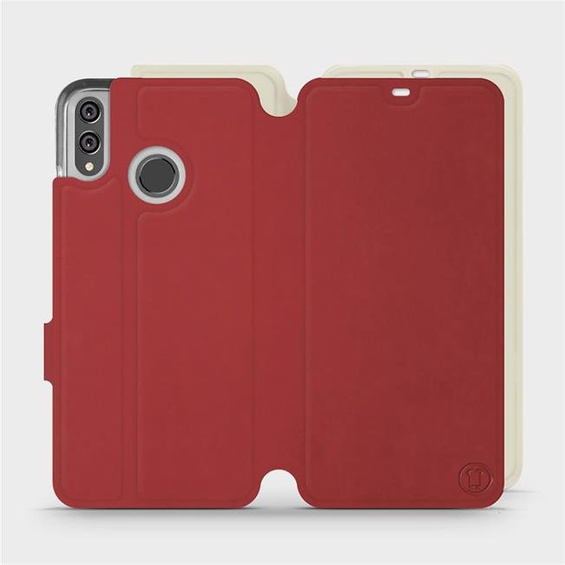 Phone Case Huawei Honor 8X - Design Dark Red with Platinum