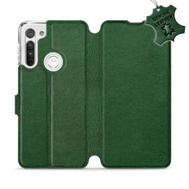 Hülle für Motorola Moto G8 - Farbe Green Leather