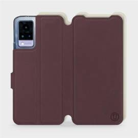 Phone Case Vivo V21 5G - Design Burgundy with Platinum