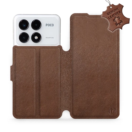 Hülle für Xiaomi POCO F6 Pro - Farbe Brown Leather