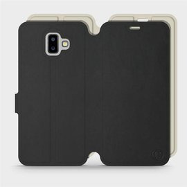 Phone Case Samsung Galaxy J6 Plus 2018 - Design Black with Platinum