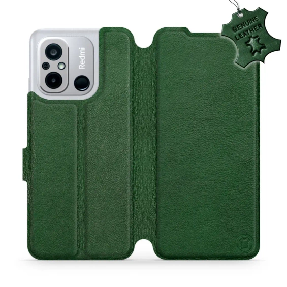 Phone Case Xiaomi Redmi 12C - Design Green Leather