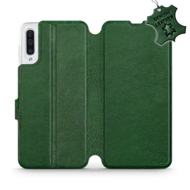 Phone Case Samsung Galaxy A50 - Design Green Leather