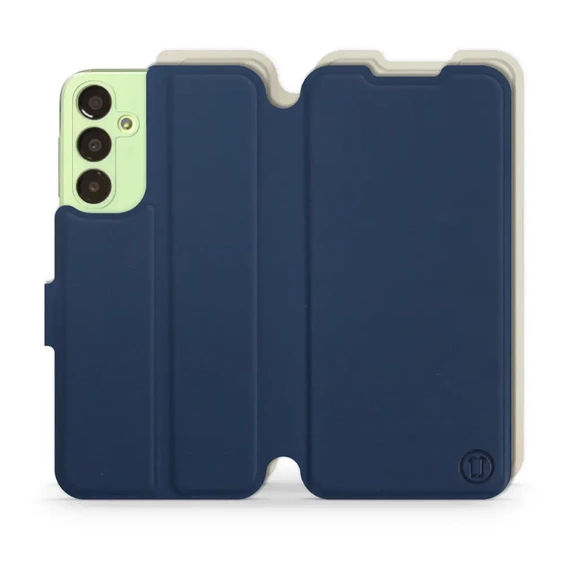 Phone Case Samsung Galaxy A24 - Design Navy with Platinum