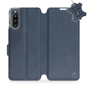 Phone Case Sony Xperia 10 IV - Design Blue Leather