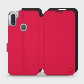 Phone Case Samsung Galaxy M11 - Design Red with Black