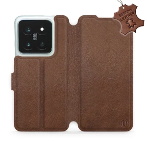 Phone Case Xiaomi 14 Pro - Design Brown Leather