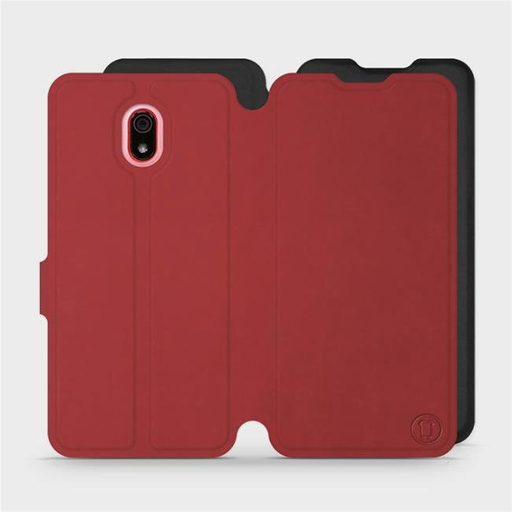 Phone Case Xiaomi Redmi 8A - Design Dark Red with Black