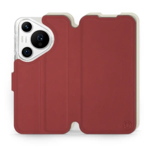 Phone Case Huawei Pura 70 Pro - Design Dark Red with Platinum