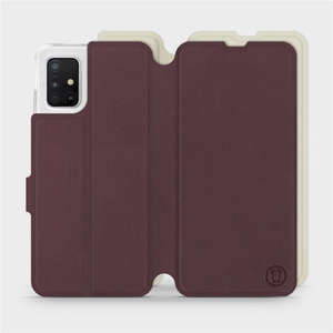 Phone Case Samsung Galaxy A51 - Design Burgundy with Platinum