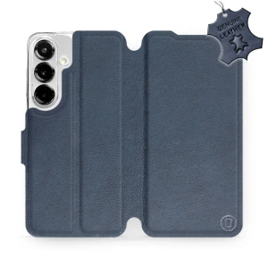Phone Case Samsung Galaxy S25 - Design Blue Leather