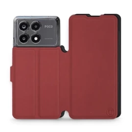 Phone Case Xiaomi POCO X6 Pro - Design Dark Red with Black