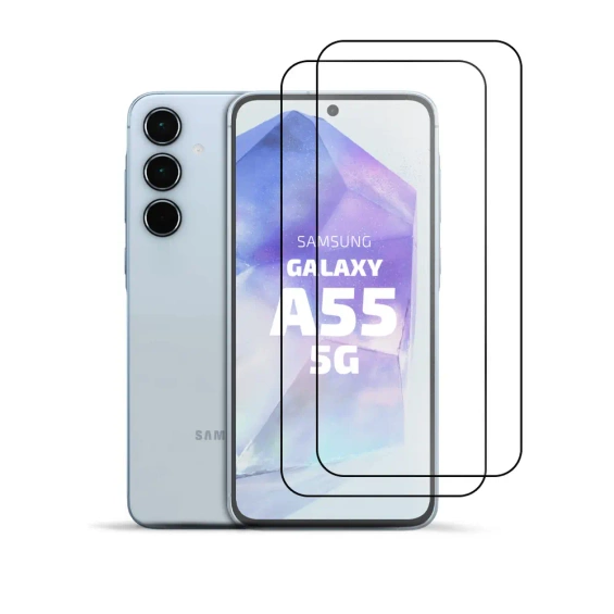 2er Set Mattes Panzerglas für Samsung Galaxy A55 5G
