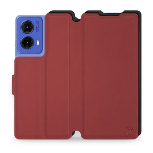 Etui Soft Touch do Motorola Moto G85 5G - wzór Zachodząca czerwień z czernią