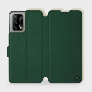 Etui Soft Touch do OPPO A74 - wzór Miejska zieleń z platyną