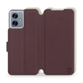 Phone Case Motorola Moto G54 5G - Design Burgundy with Platinum