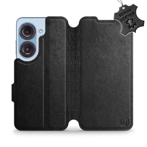 Phone Case Asus Zenfone 9 - Design Black Leather