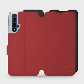 Phone Case Huawei Nova 5T - Design Dark Red with Black