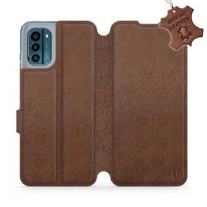 Etui ze skóry naturalnej do Nokia G21 - wzór Brown Leather