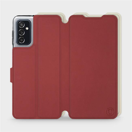 Phone Case Samsung Galaxy M52 5G - Design Dark Red with Platinum