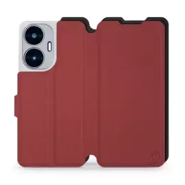Phone Case Realme C55 - Design Dark Red with Black