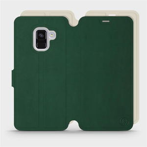 Etui Soft Touch do Samsung Galaxy A8 2018 - wzór Miejska zieleń z platyną