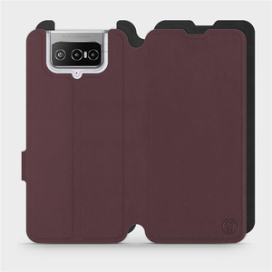 Phone Case Asus Zenfone 7 ZS670KS - Design Burgundy with Black
