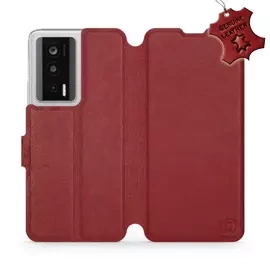 Phone Case Xiaomi POCO F5 Pro - Design Dark Red Leather