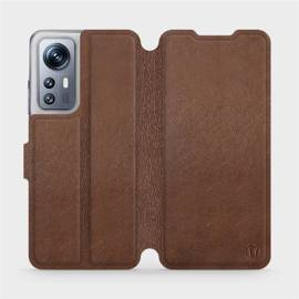 Etui ze skóry naturalnej do Xiaomi 12S - wzór Brown Leather